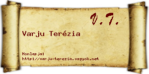 Varju Terézia névjegykártya